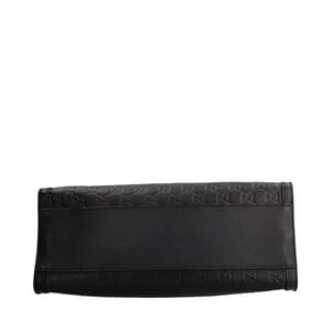 Guccissima Medium Padlock Tote Black, view 6