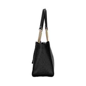 Guccissima Medium Padlock Tote Black, view 5