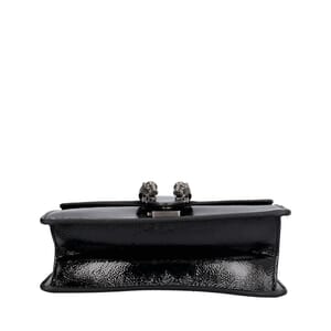 Patent Mini Dionysus Top Handle Bag Black, view 7