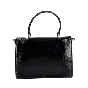 Patent Mini Dionysus Top Handle Bag Black, view 3