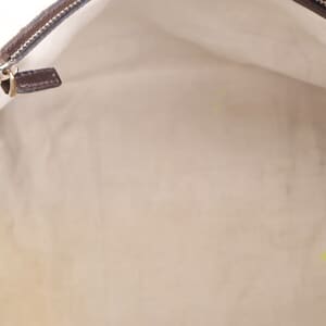 Leather/Canvas GG Horsebit Flap Bag Beige/Brown, view 8