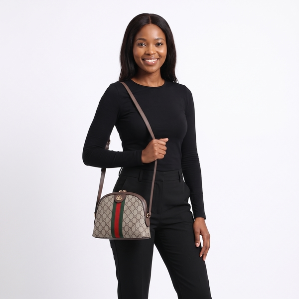 Supreme GG Ophidia Small Shoulder Bag Beige/Brown