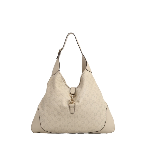 Guccissima Jackie O Bouvier Hobo Off White