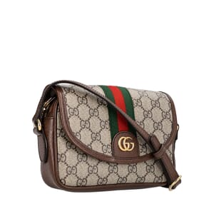 Supreme GG Ophidia Mini Shoulder Bag Beige/Brown, view 2