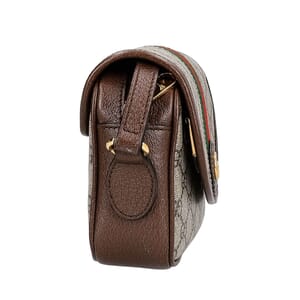 Supreme GG Ophidia Mini Shoulder Bag Beige/Brown, view 5