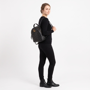 Marmont GG Backpack Black, view 8