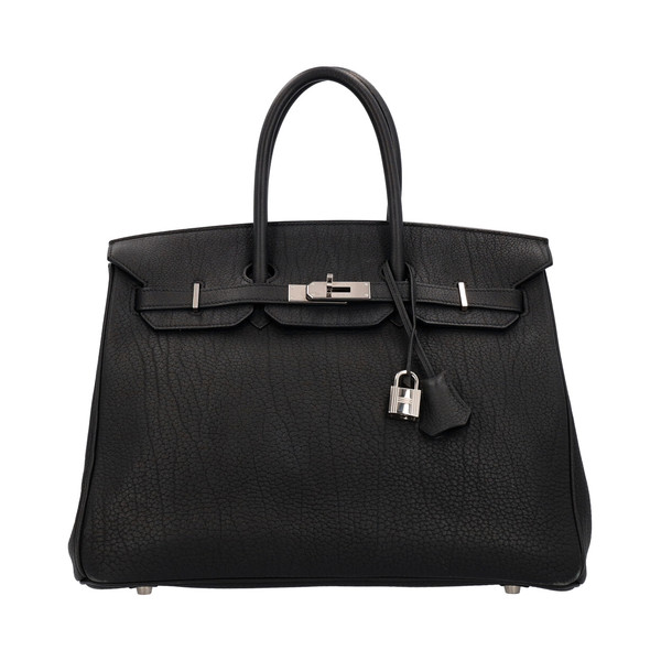HERMES Fjord Leather Birkin 35 Black | Luxity