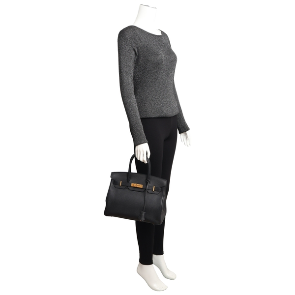 Epsom Birkin 30 Black