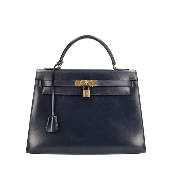 Box Calf Kelly Sellier 32 Navy Blue