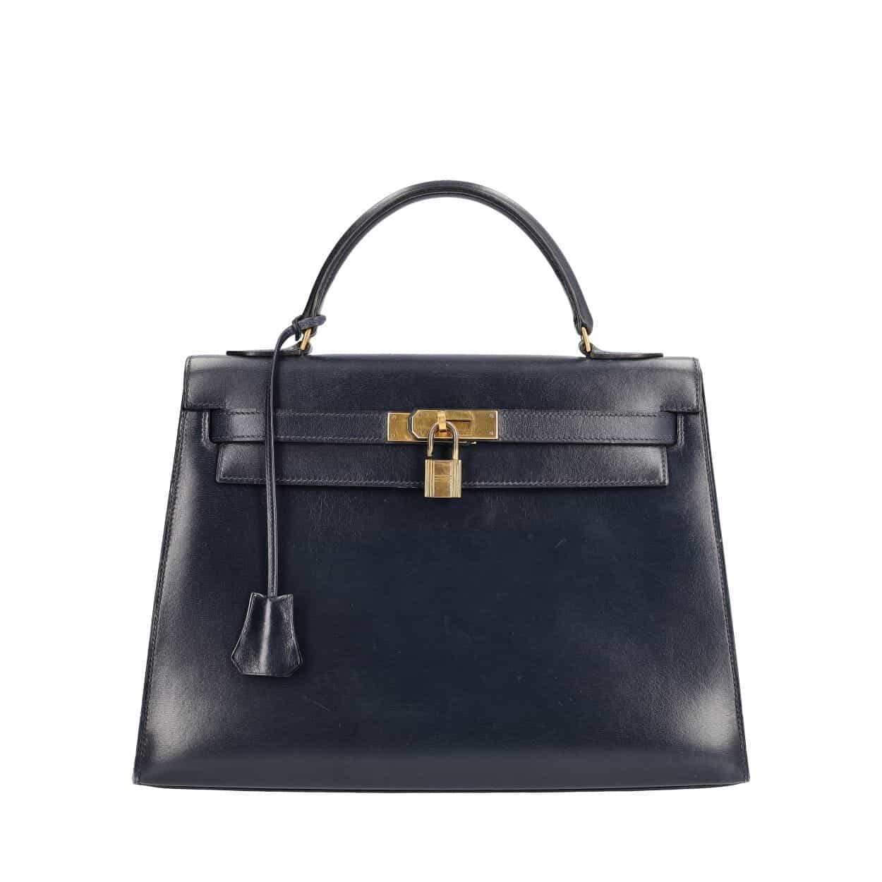 Box Calf Kelly Sellier 32 Navy Blue