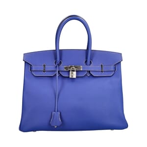 Epsom Birkin 35 Blue Electric