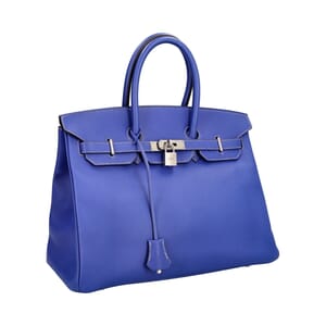 Epsom Birkin 35 Blue Electric, view 2