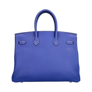 Epsom Birkin 35 Blue Electric, view 3