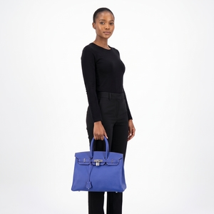 Epsom Birkin 35 Blue Electric, view 9