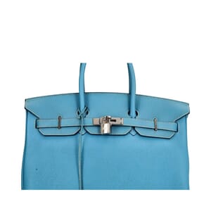 Togo Birkin 35 Blue Jean, view 7