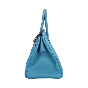 Togo Birkin 35 Blue Jean, view 6
