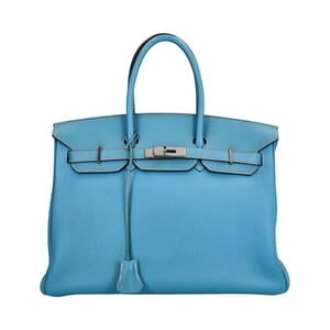 Togo Birkin 35 Blue Jean, view 5