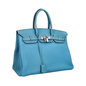 Togo Birkin 35 Blue Jean, view 2