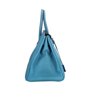 Togo Birkin 35 Blue Jean, view 4