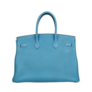 Togo Birkin 35 Blue Jean, view 3