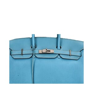 Togo Birkin 35 Blue Jean, view 8