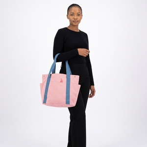 Cotton Passe Passe Nappy Bag Pink, view 9