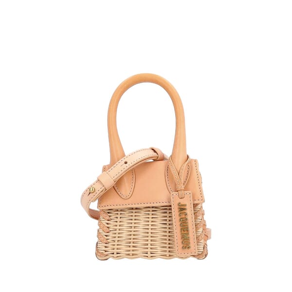Wicker/Leather Le Chiquito Mini Bag