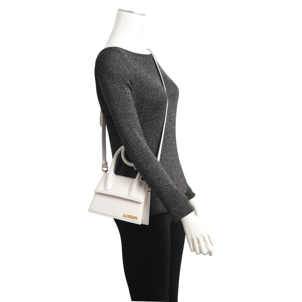 Leather Knot Le Chiquito Bag White