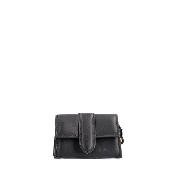 Leather The Bambino Mini Flap AirPods Case Black