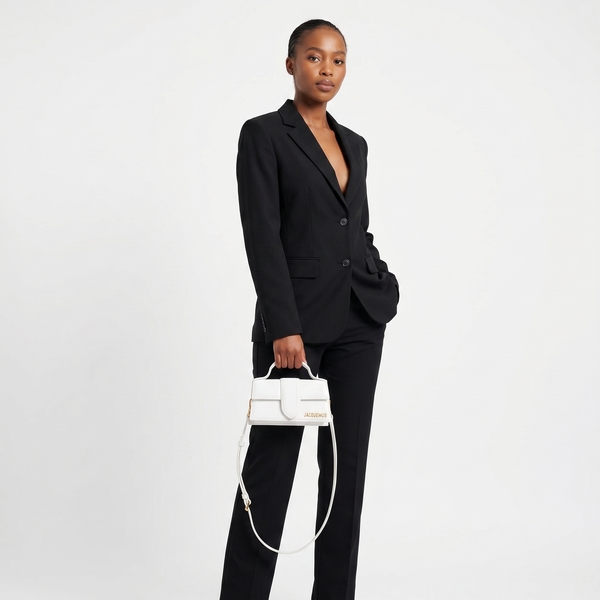 Leather The Bambino Flap Bag White