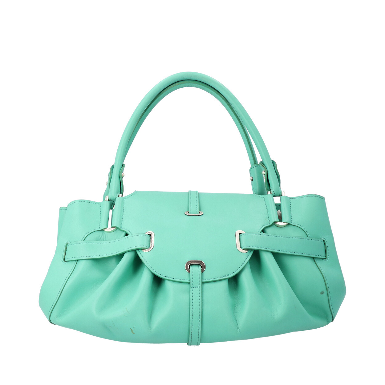 JIMMY CHOO Vintage Leather Charm Bag Turquoise | Luxity