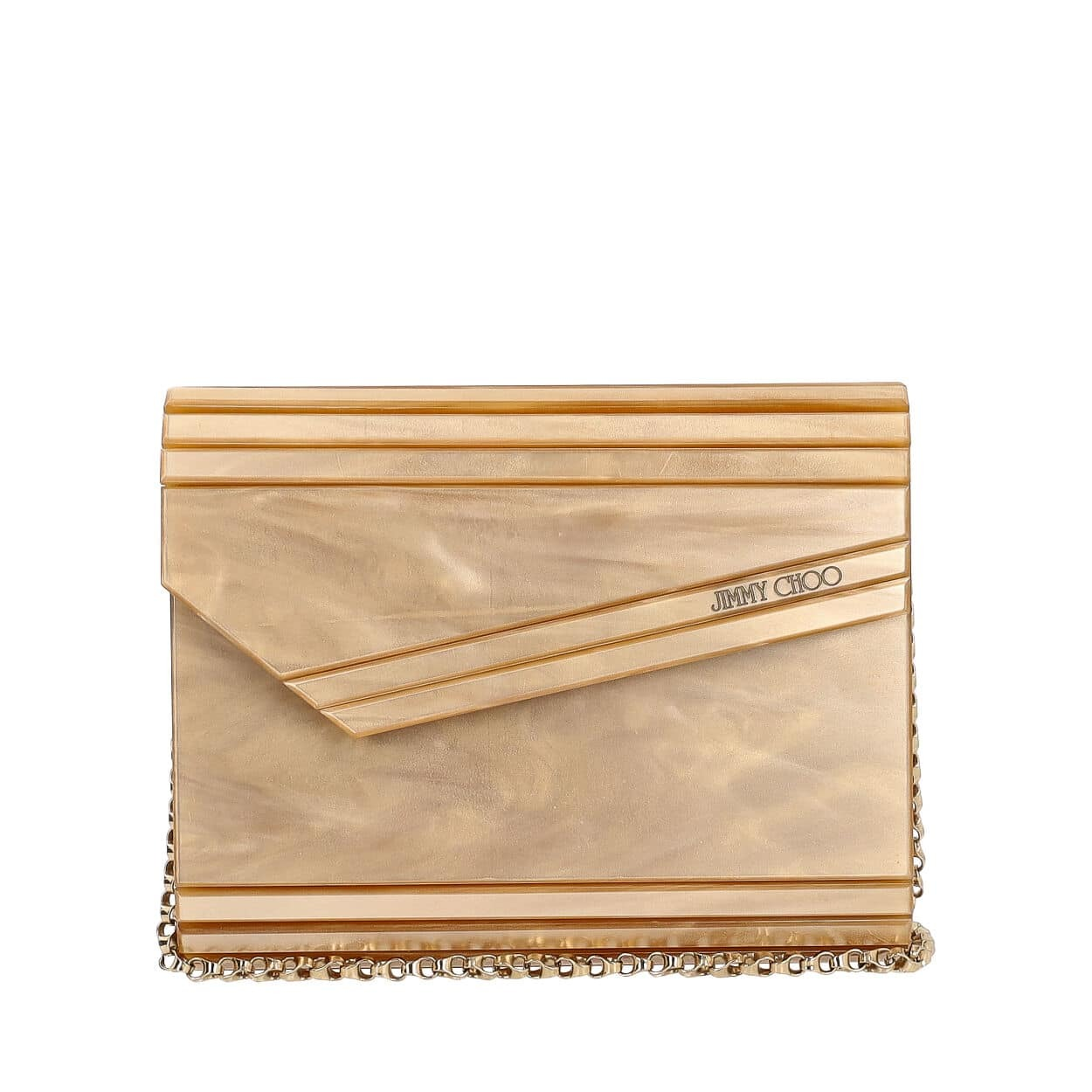 JIMMY CHOO Resin Candy Clutch Bag Champagne | Luxity