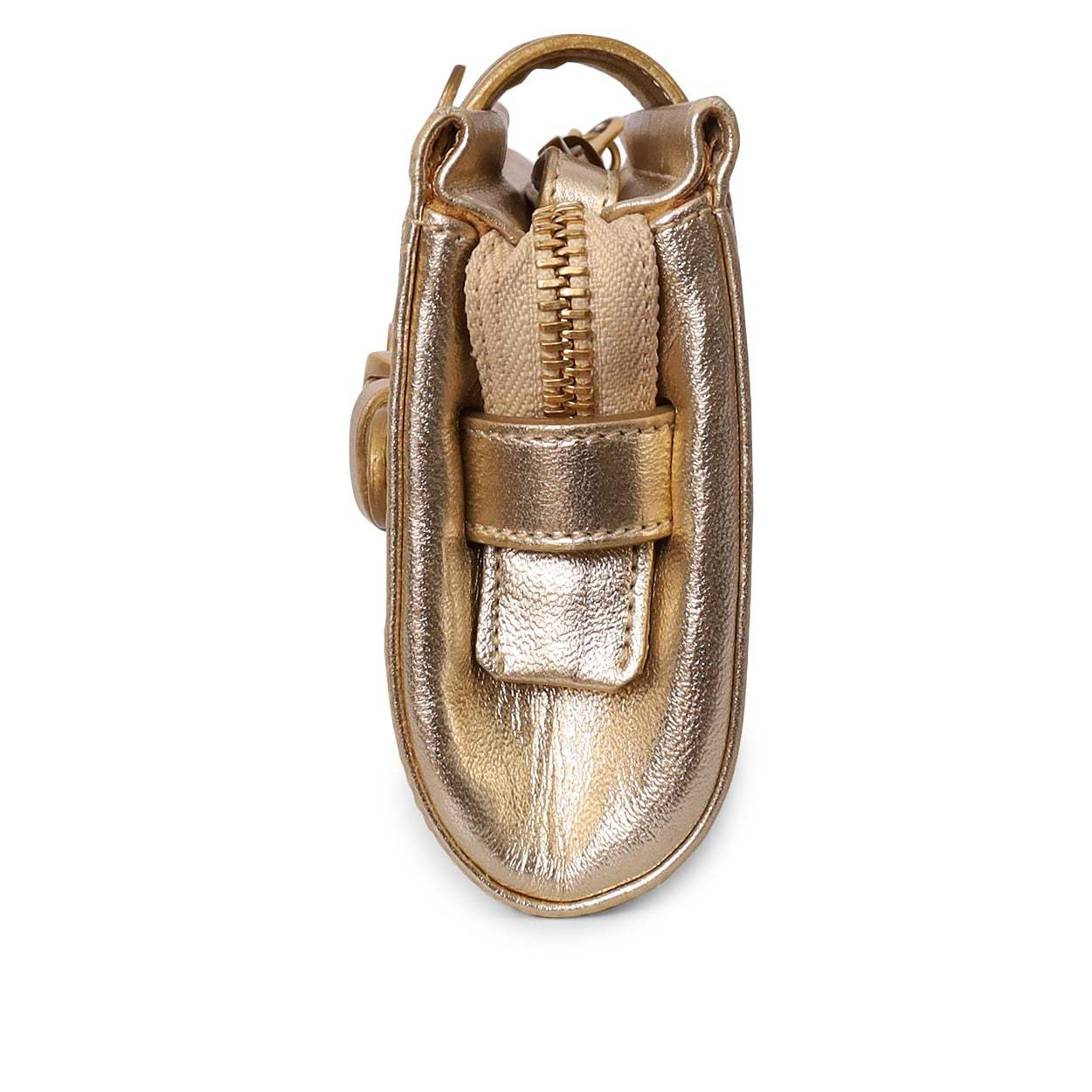 JIMMY CHOO Vintage Metallic Leather Tulita Clutch Gold | Luxity