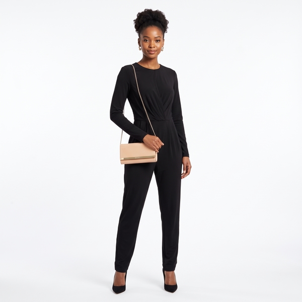 Patent Milla Clutch Nude