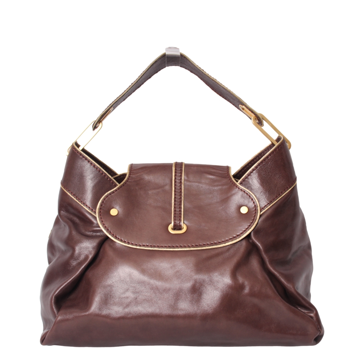 JIMMY CHOO Leather Tulita Shoulder Bag Chocolate | Luxity
