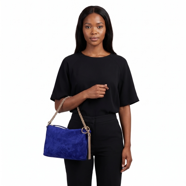 Velvet Callie Clutch Bag Royal Blue