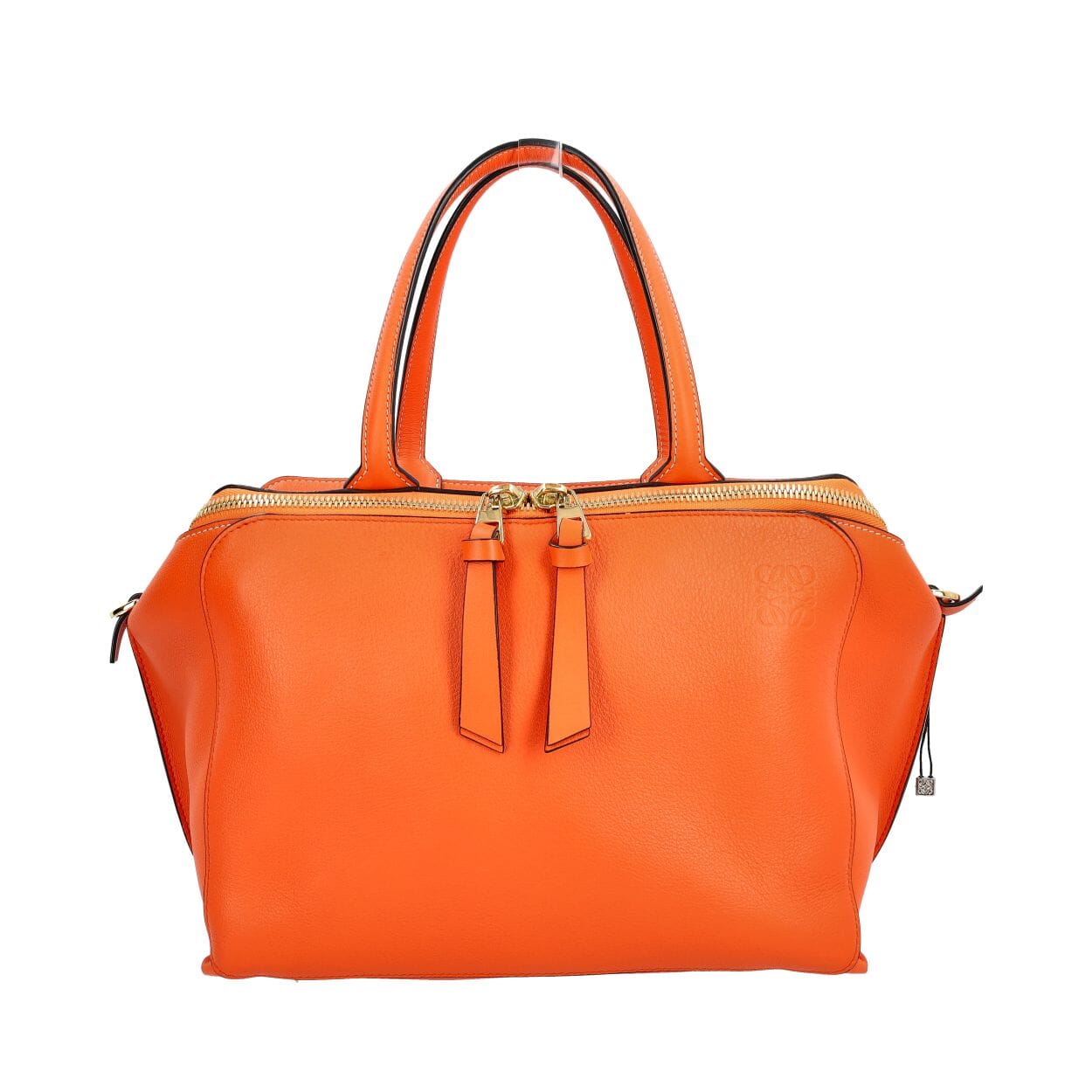 LOEWE Leather Triple Zip Tote Orange | Luxity