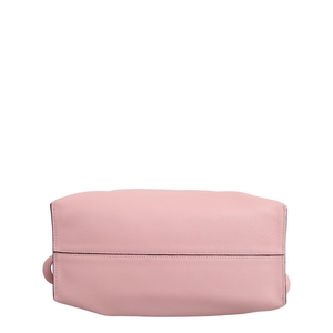 Leather Flamenco Medium Shoulder Bag Pink, view 6