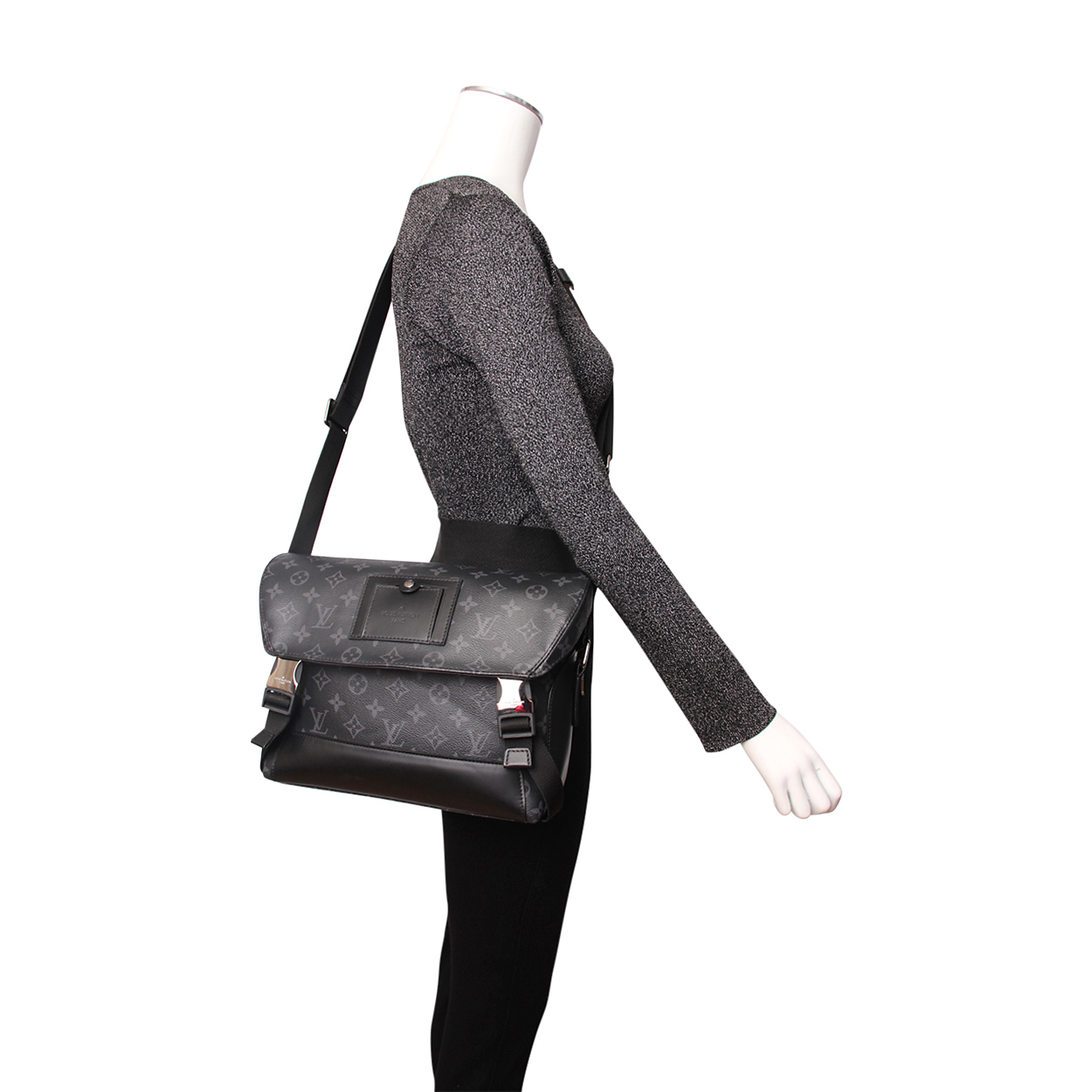LOUIS VUITTON Monogram Eclipse Voyager Messenger PM | Luxity