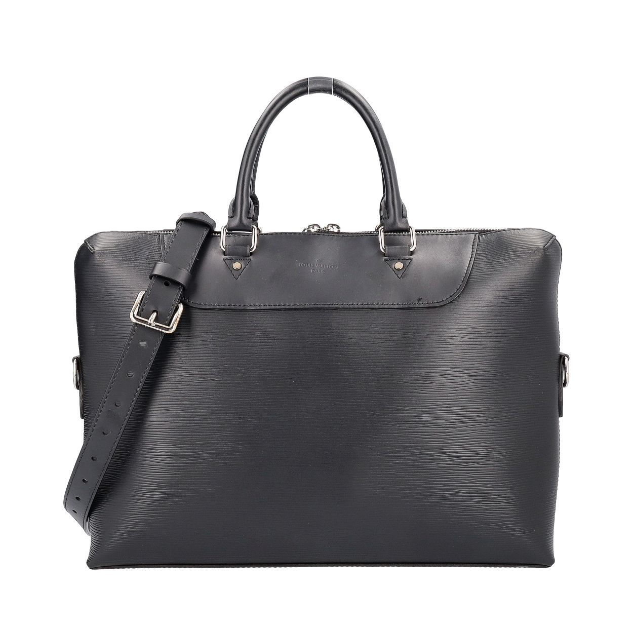 LOUIS VUITTON Epi Porte Documents Jour Briefcase Noir | Luxity