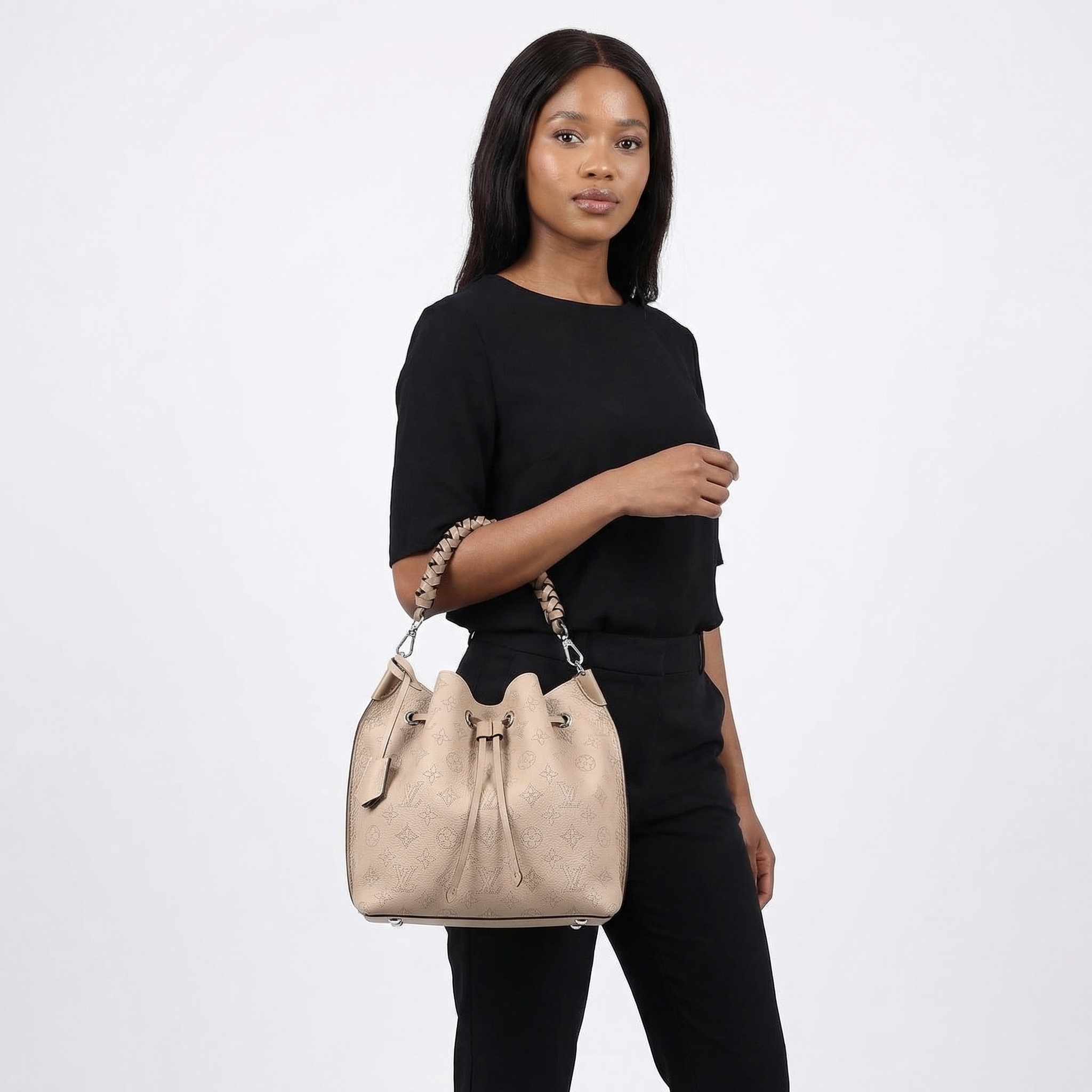 FENDI Zucchino Mamma Baguette Pink/Beige | Luxity