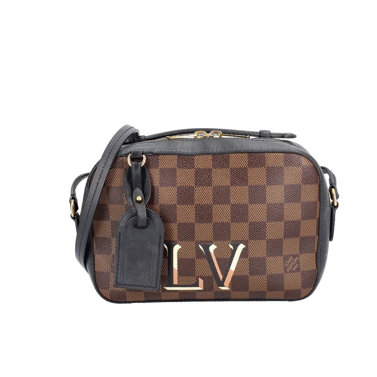 LOUIS VUITTON ショルダーバッグ LOUIS VUITTON Damier Ebene Santa Monica Black | Luxity