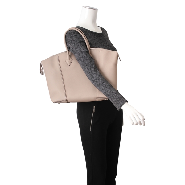 Leather Cachemire Soft Lockit MM Galet