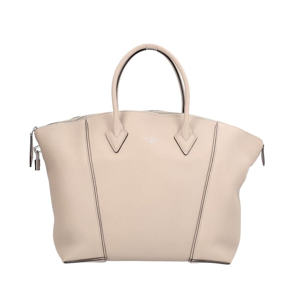 Leather Cachemire Soft Lockit MM Galet