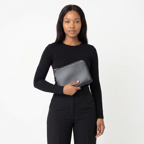 Leather Nomade Pochette Jour PM Black