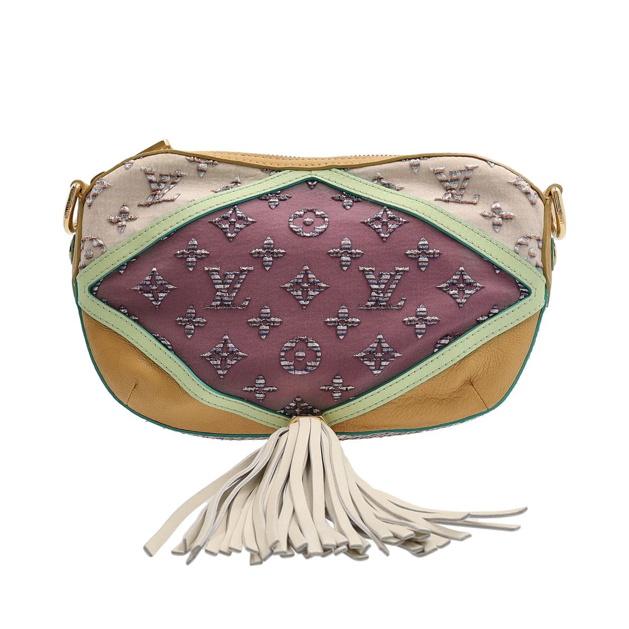 Mixed Material Nightbird Clutch Multicolor