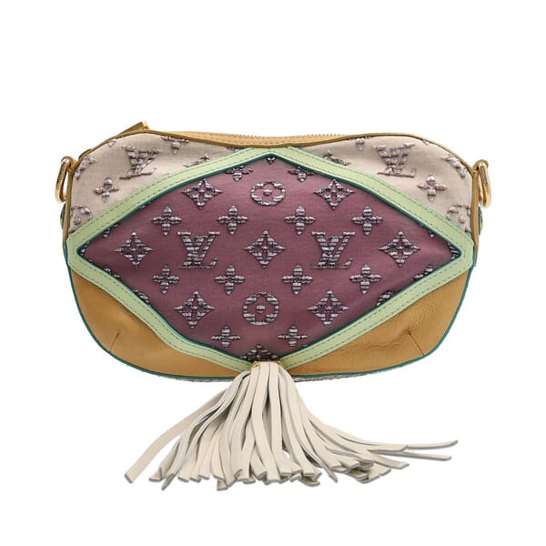 Mixed Material Nightbird Clutch Multicolor