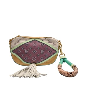 Mixed Material Nightbird Clutch Multicolor, view 3