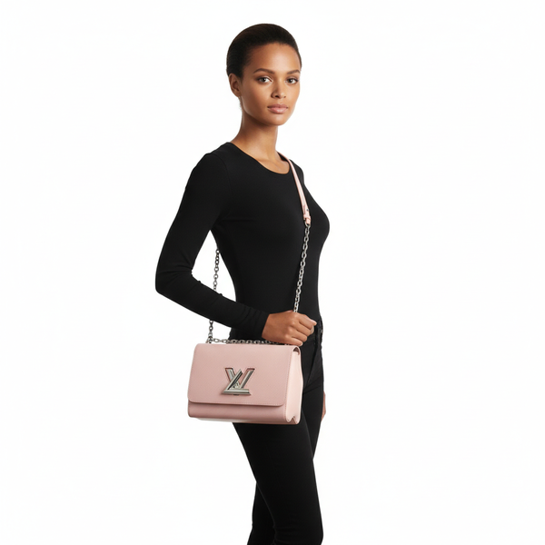 Epi Twist MM Rose Ballerine