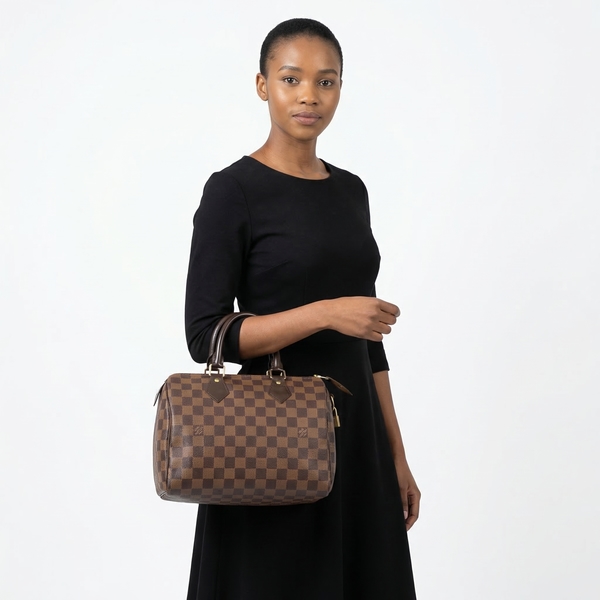Damier Ebene Speedy Bandouliere 25